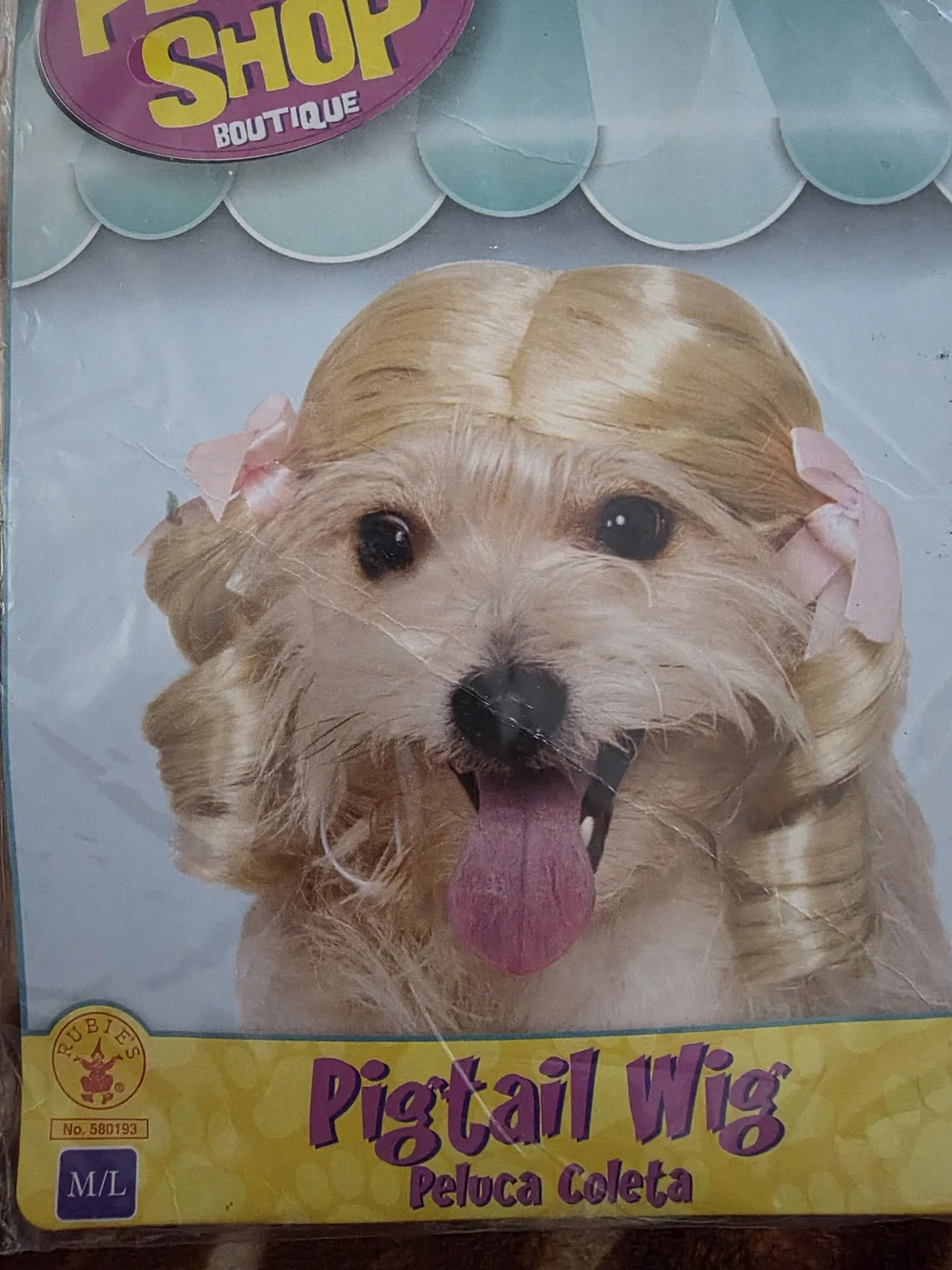 📣 Bundle 4 🐾 Pet Costumes Bumble Bee🐝 L Shark🐋 L Beach Hat 👓 Blonde Wig M/L